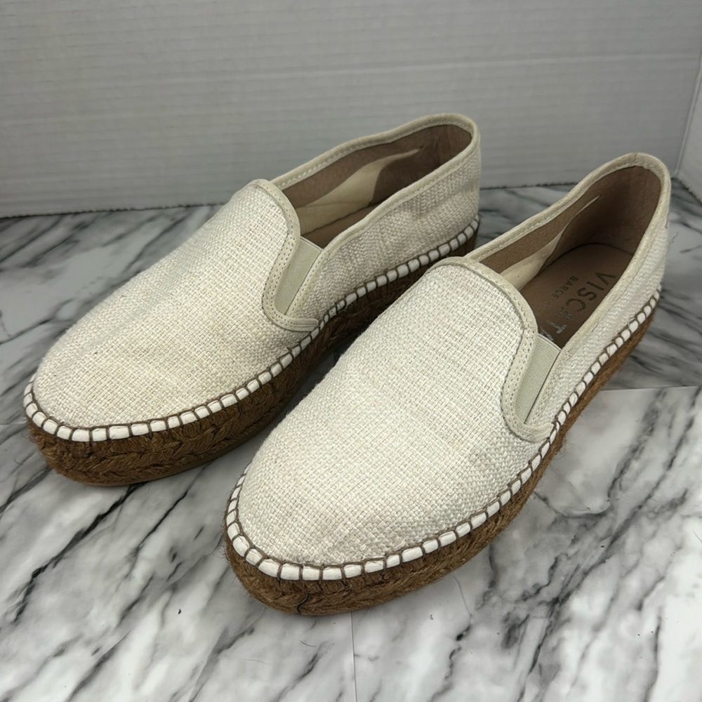 Women’s White Slip-On Espadrille Platform - Casual Summer Shoe